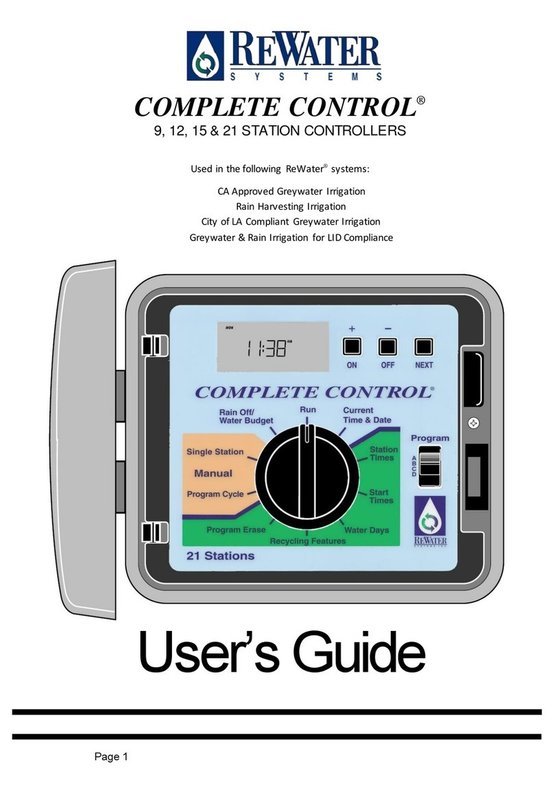 ReWater Systems COMPLETE CONTROL Manual de usuario