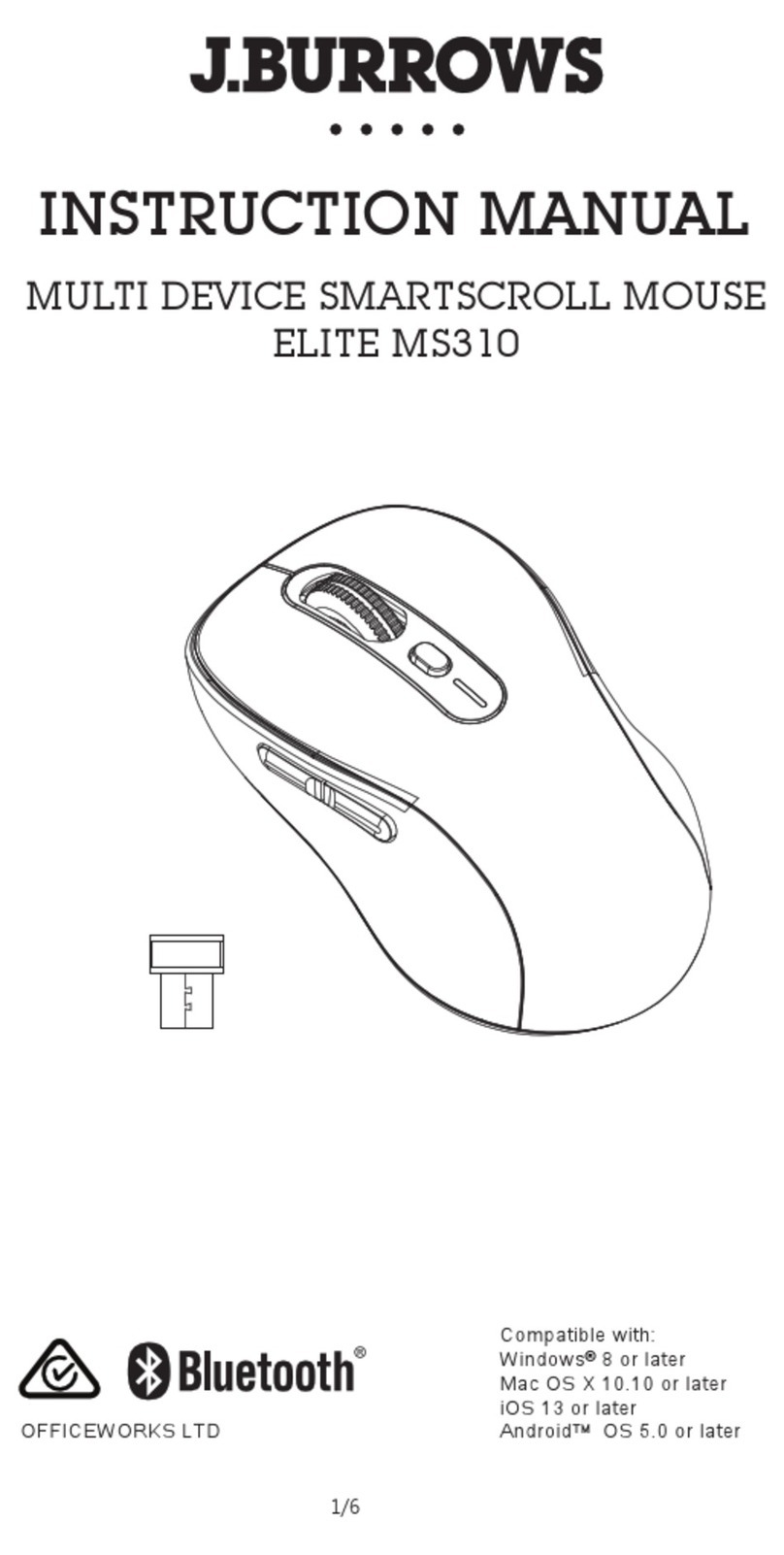 J.Burrows ELITE MS310 Manual de usuario