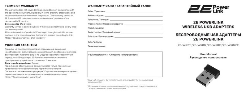 2E 2E-WR701 Manual de usuario