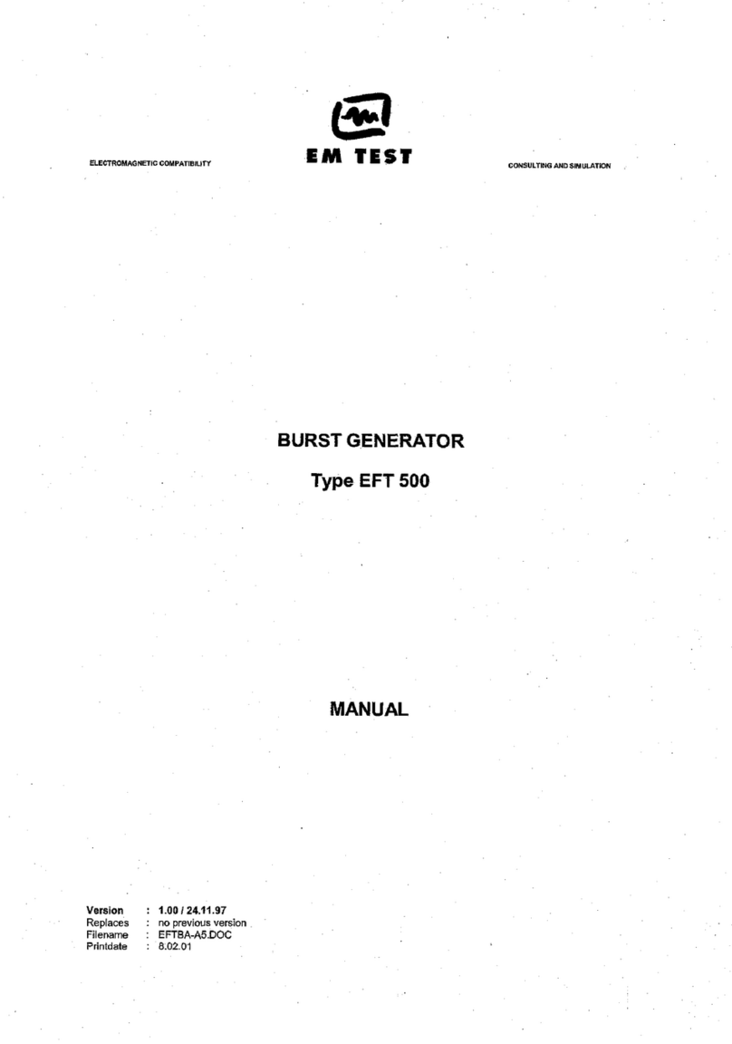 EMTEST EFT 500 Manual de usuario