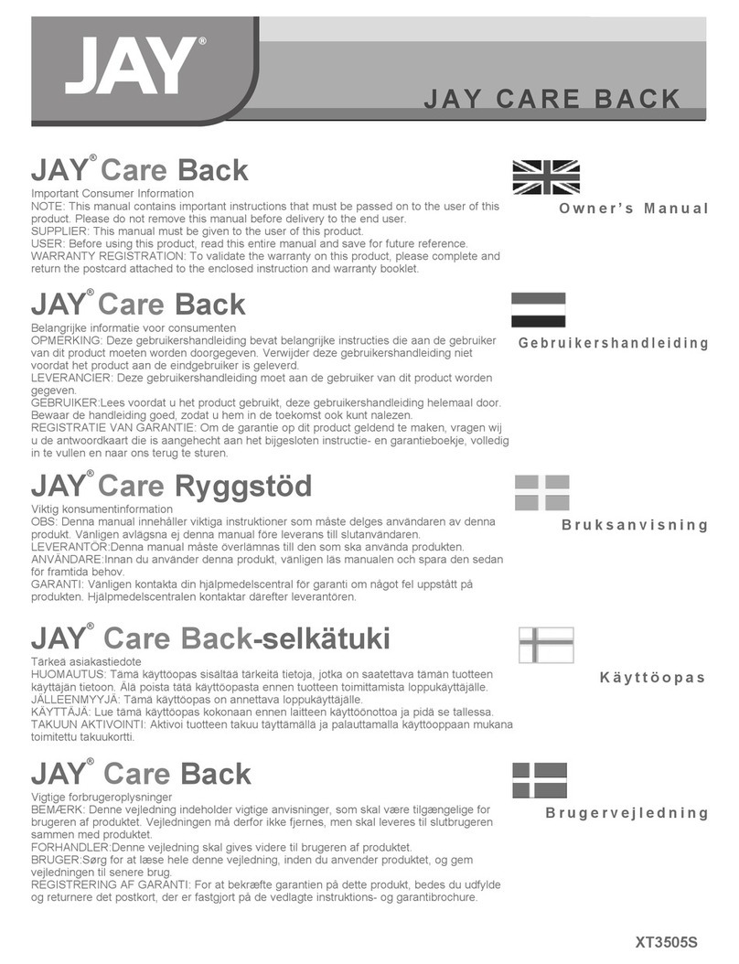 Jay Care Back Manual de usuario