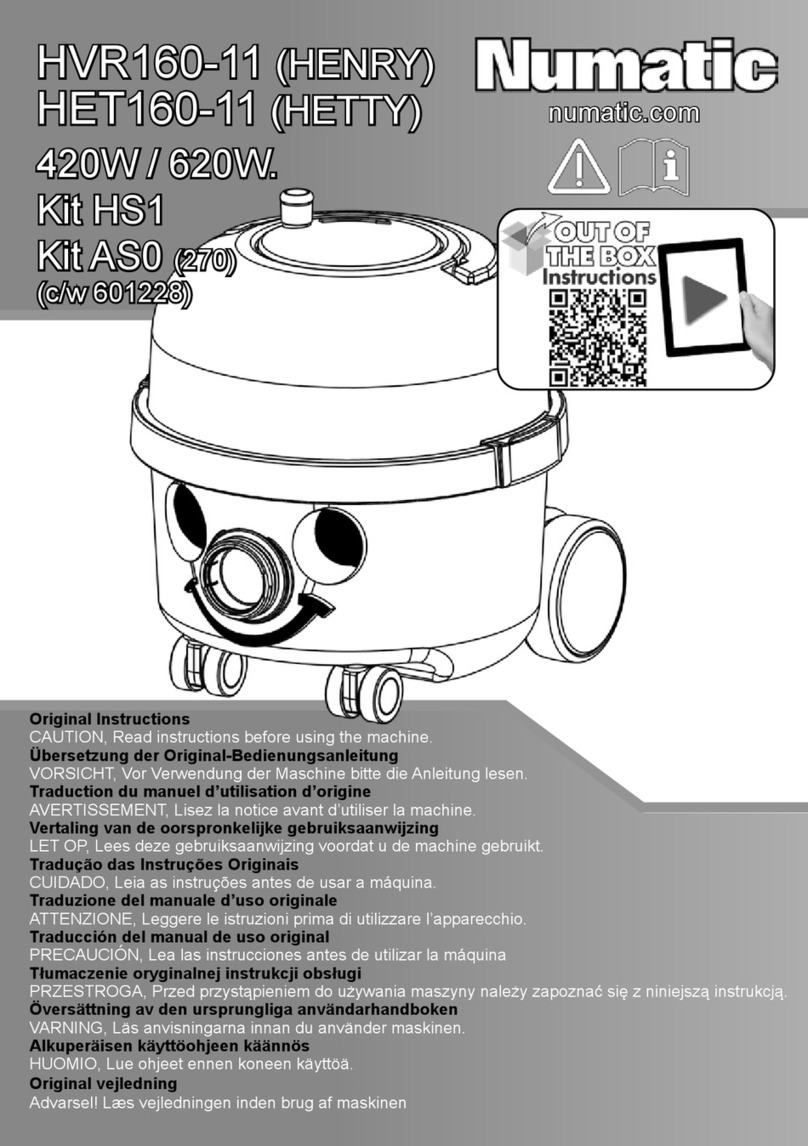 Numatic 270 Manual de usuario
