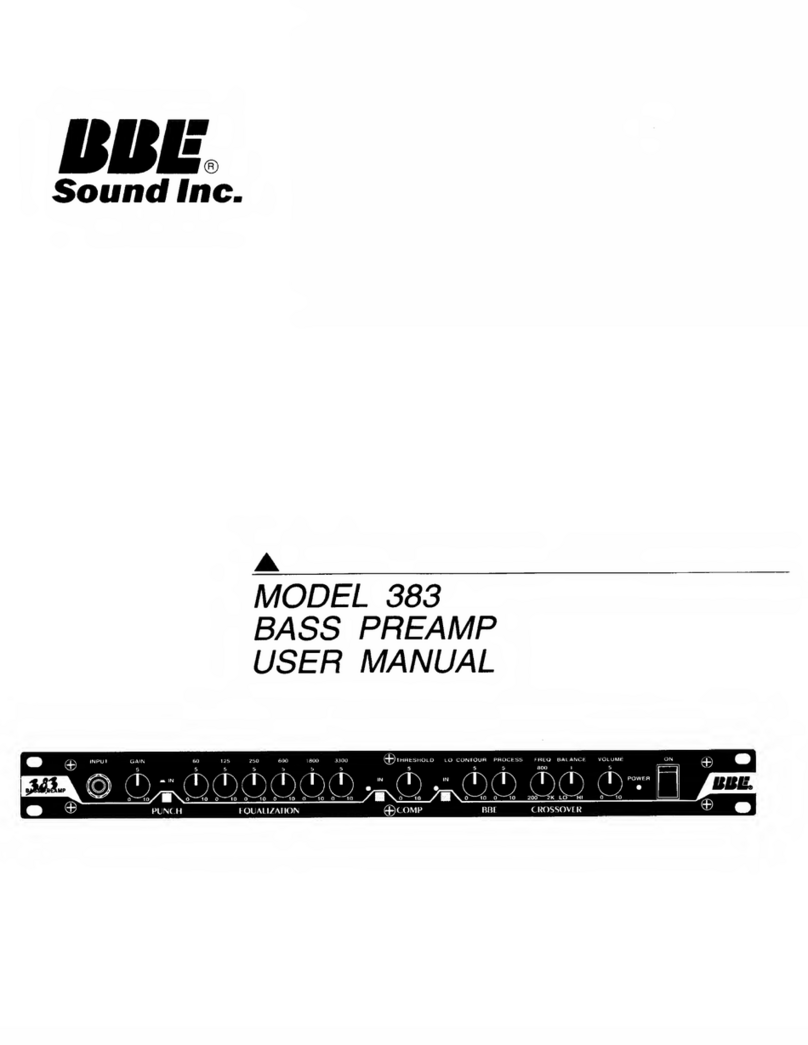 BBE 383 Manual de usuario