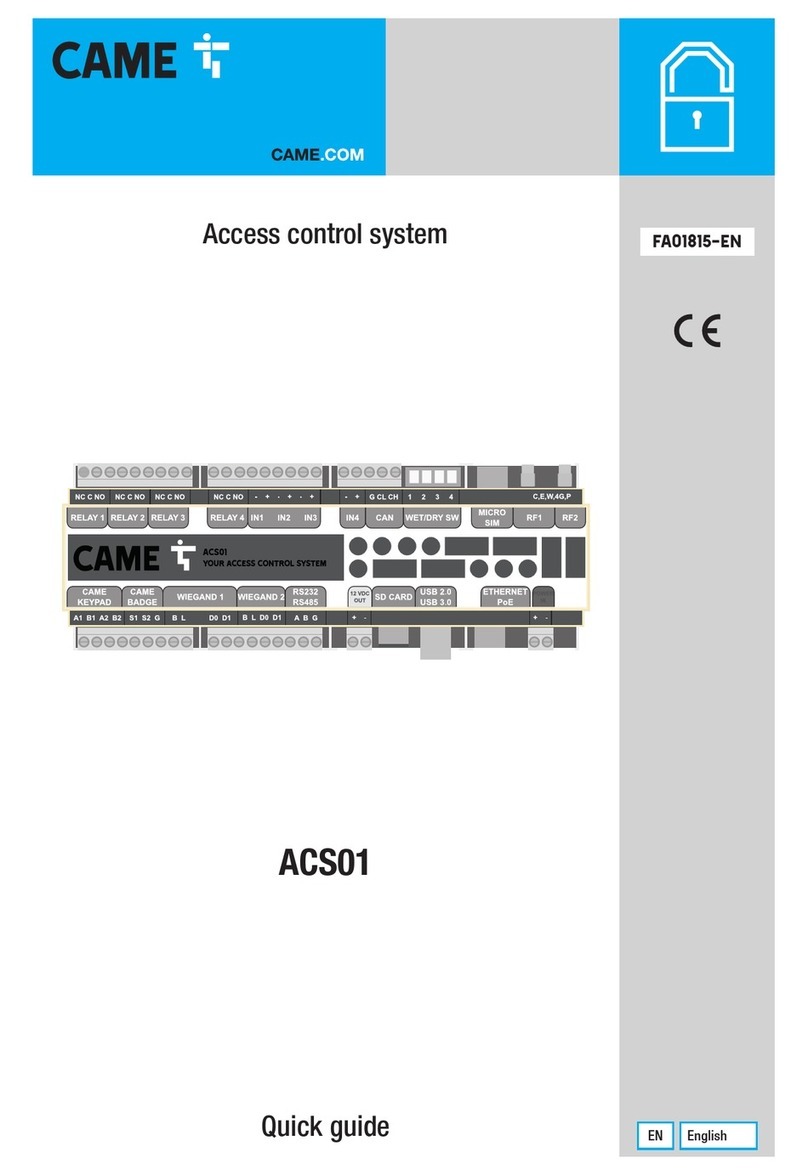 CAME ACS01 Manual de usuario