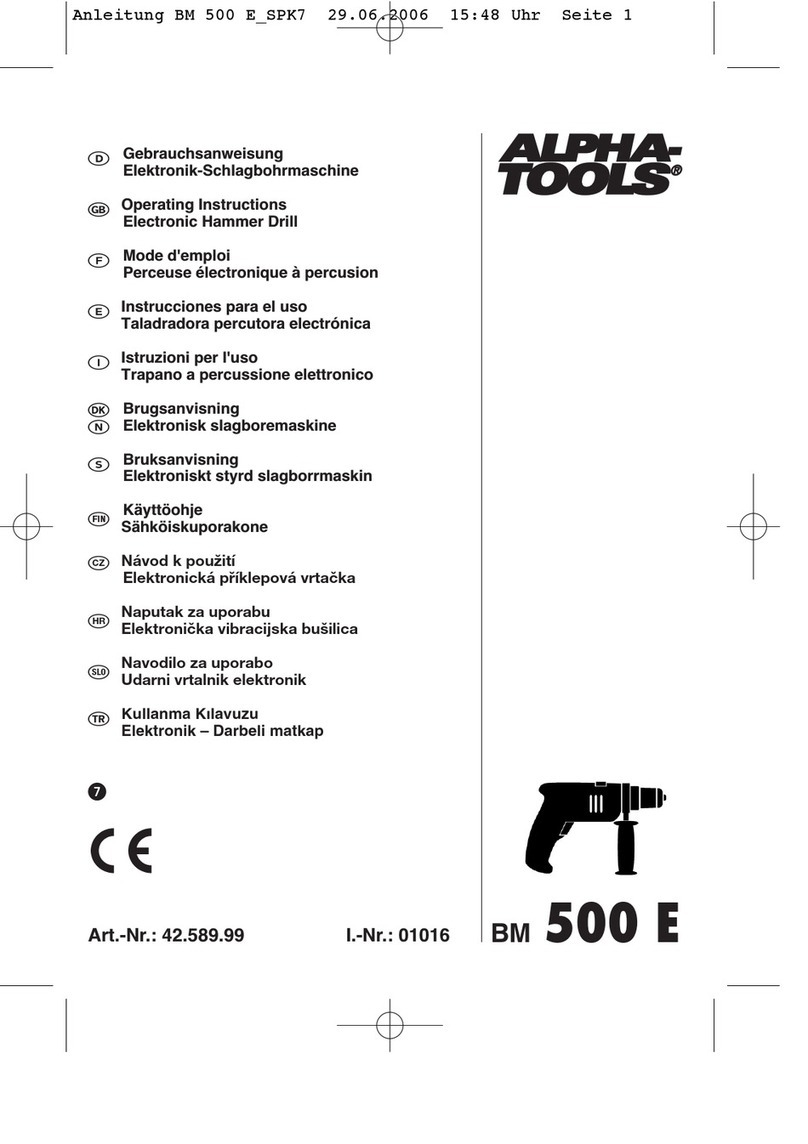 Alpha tools BM 500 E Manual de usuario