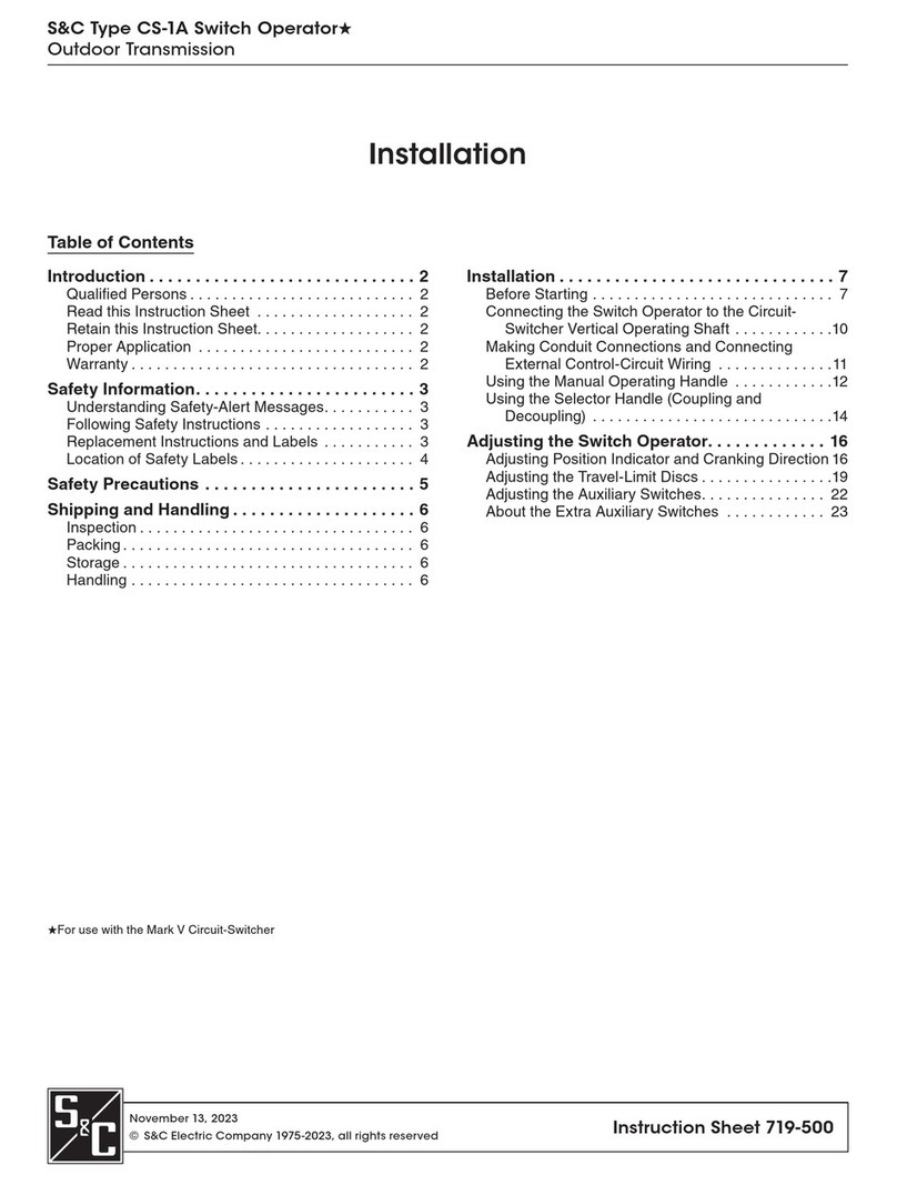 S&C CS-1A Manual de usuario