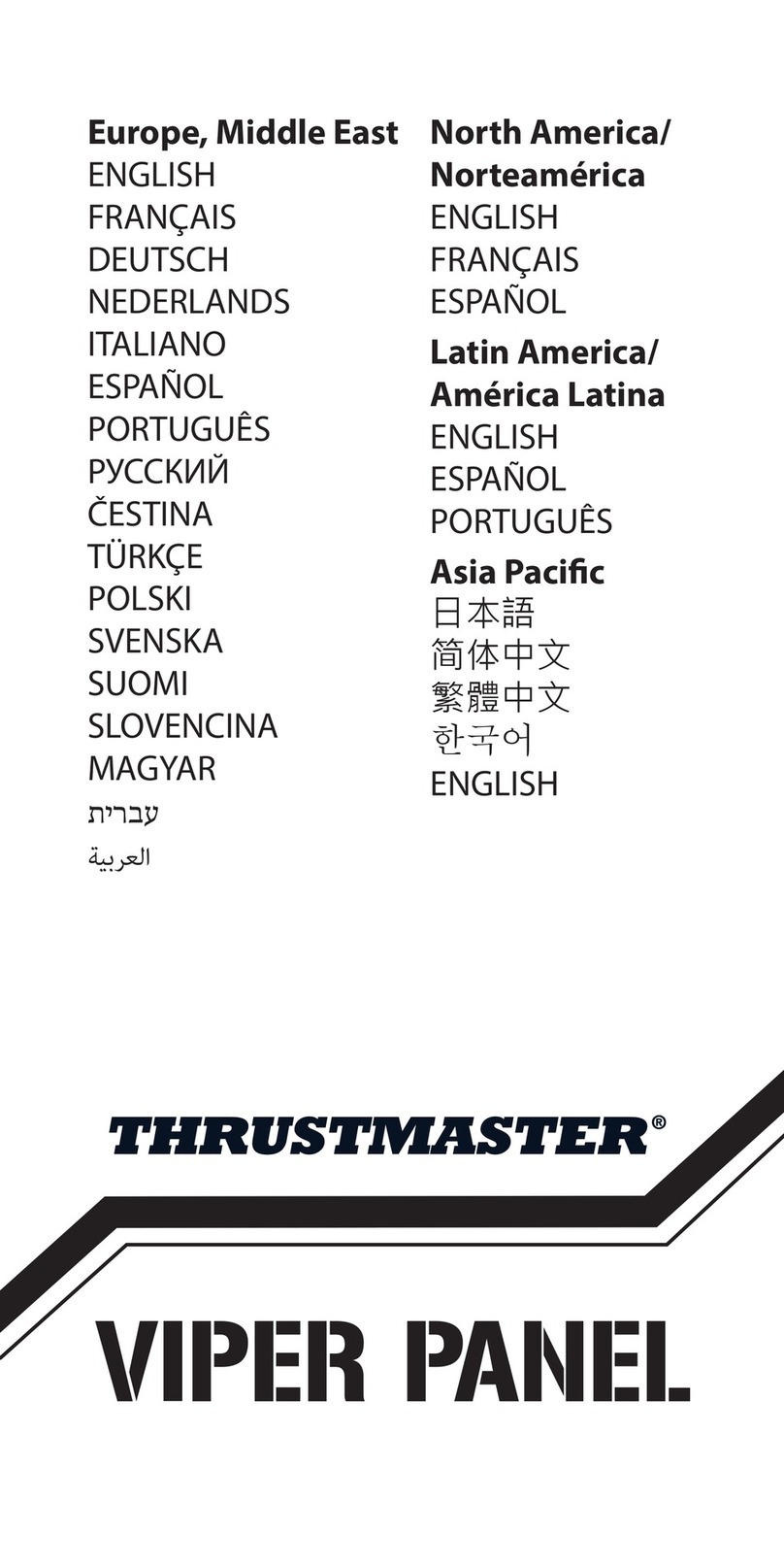 Thrustmaster VIPER PANEL Manual de usuario