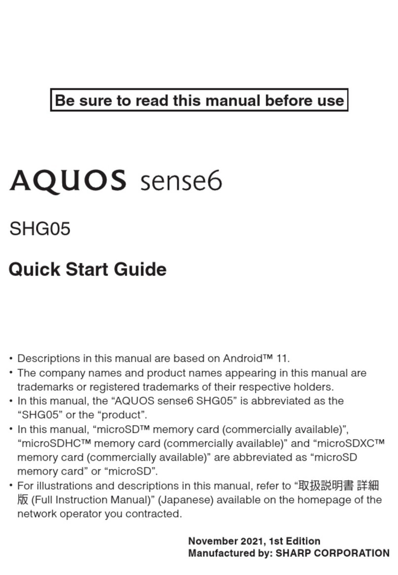 Sharp AQUOS sense6 Manual de usuario