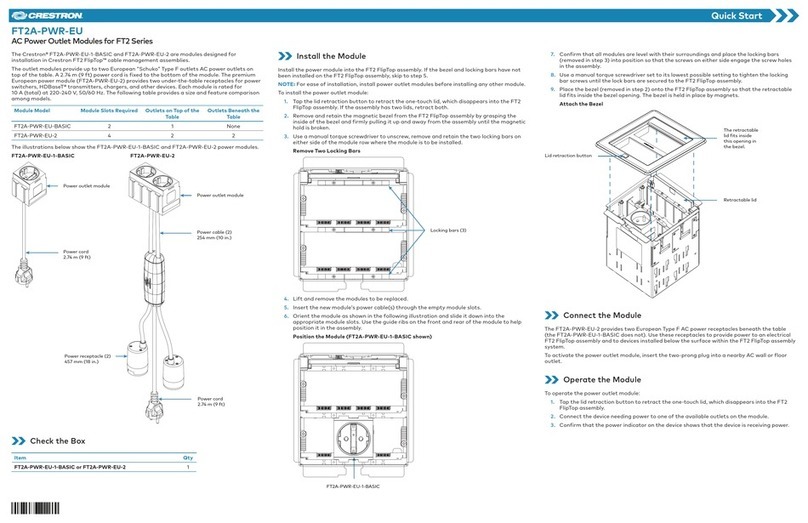 Crestron FlipTop FT2 Series Manual de usuario
