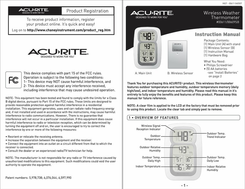 ACU-RITE 00611 Manual de usuario