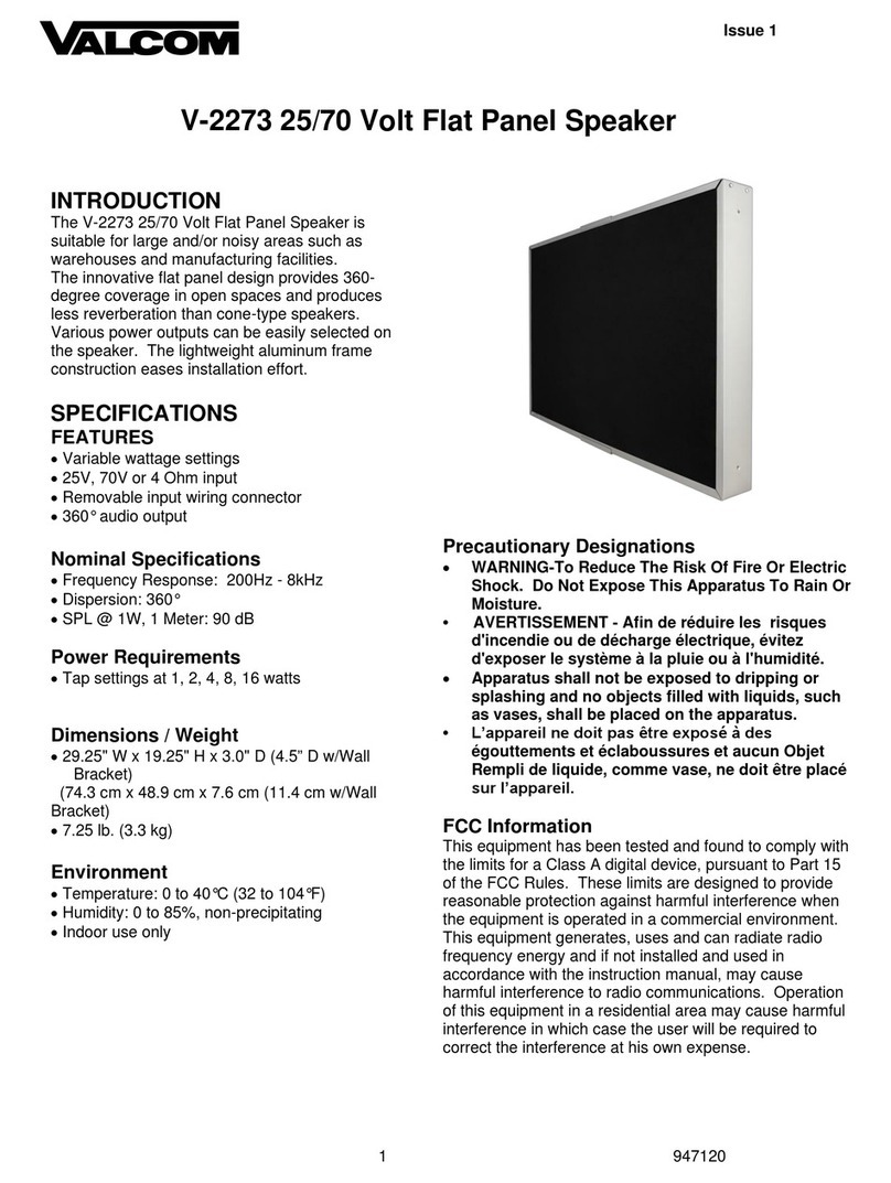 Valcom V-2273 Manual de usuario