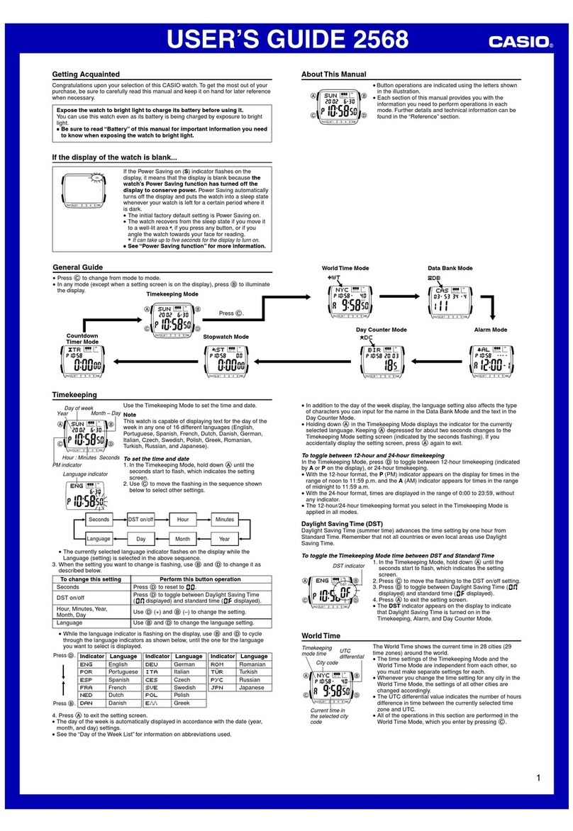 Casio Wave Ceptor DB-E30-1AV Manual de usuario
