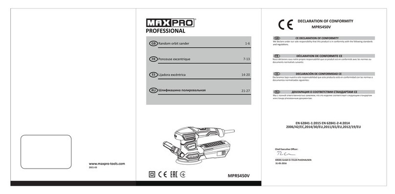 Max Pro MPRS450V Manual de usuario