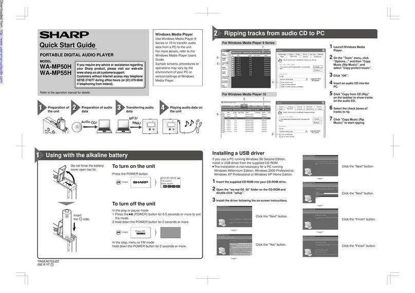 Sharp WA-MP55H Manual de usuario