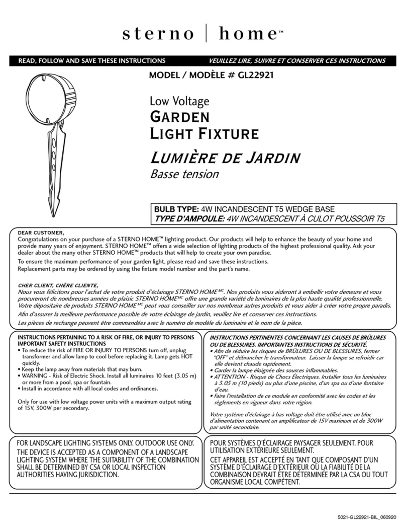 STERNO HOME GL22921 Manual de usuario