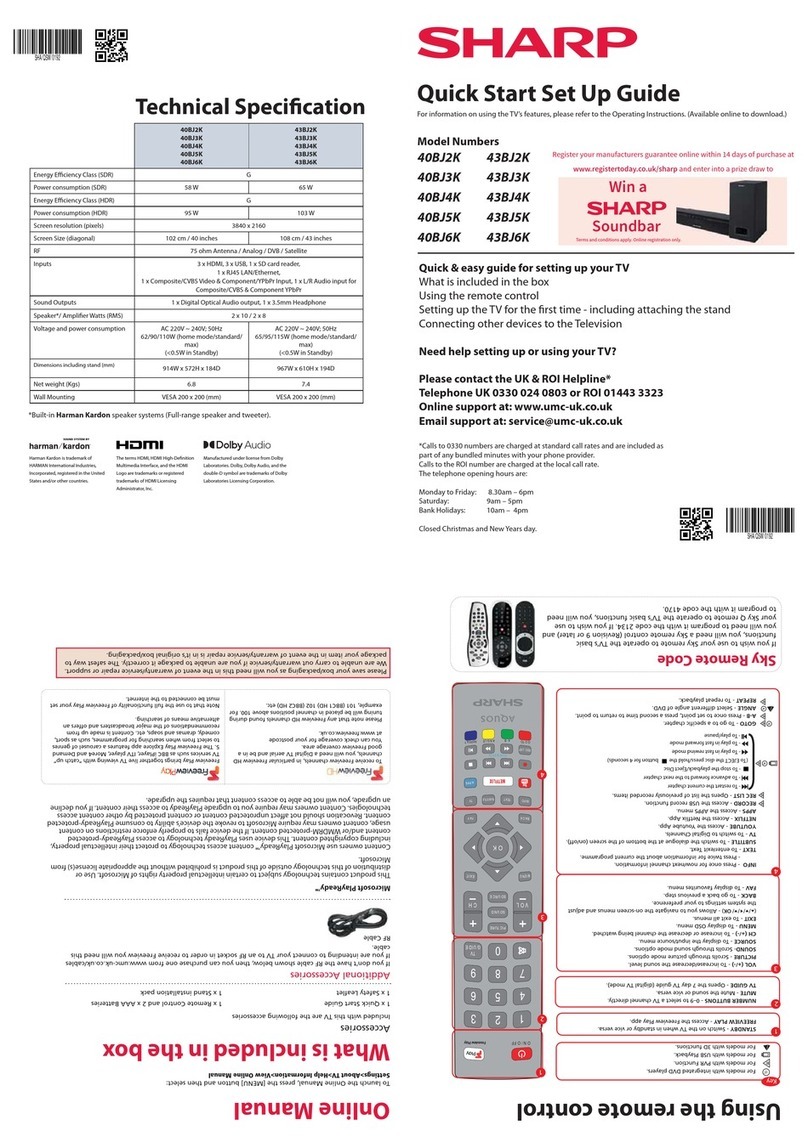 Sharp 43BJ4K Manual técnico