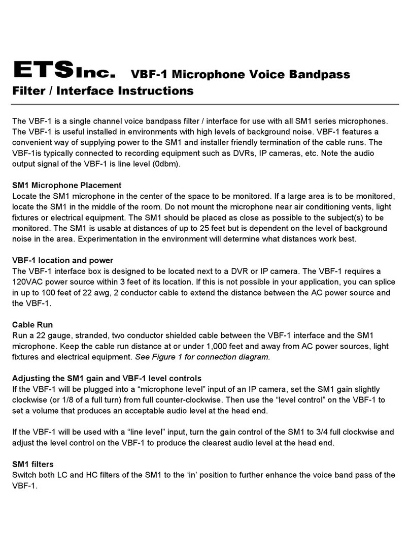 ETS VBF-1 Manual de usuario ETS VBF-1 Manual de usuario