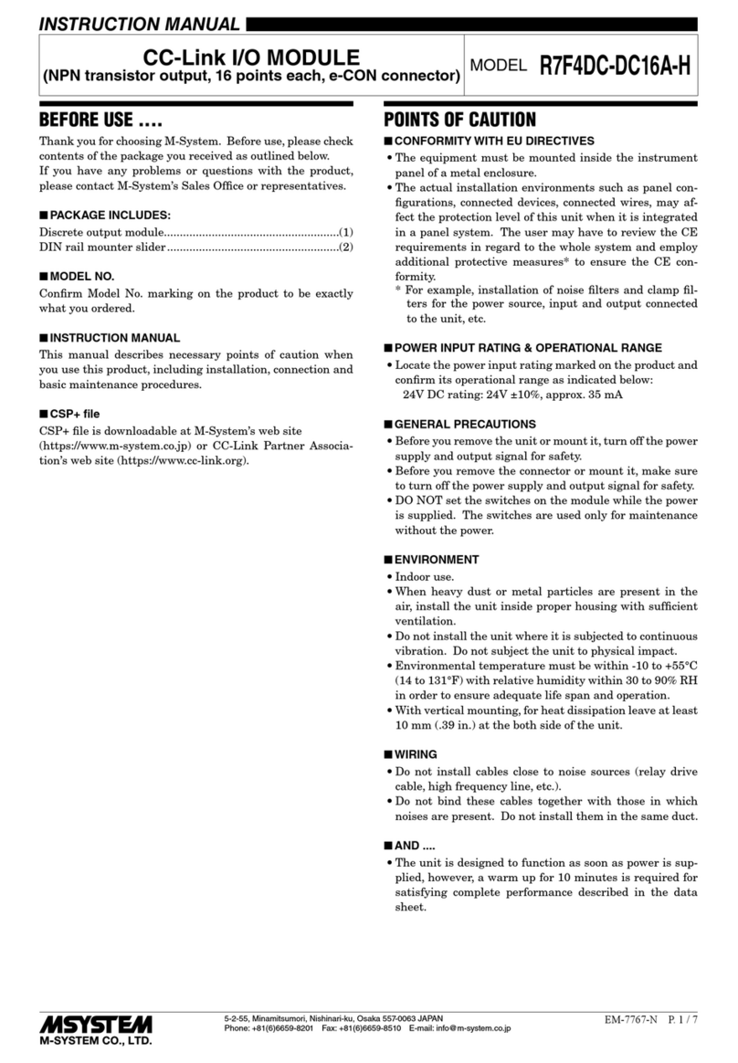 M-system R7F4DC-DC16A-H Manual de usuario