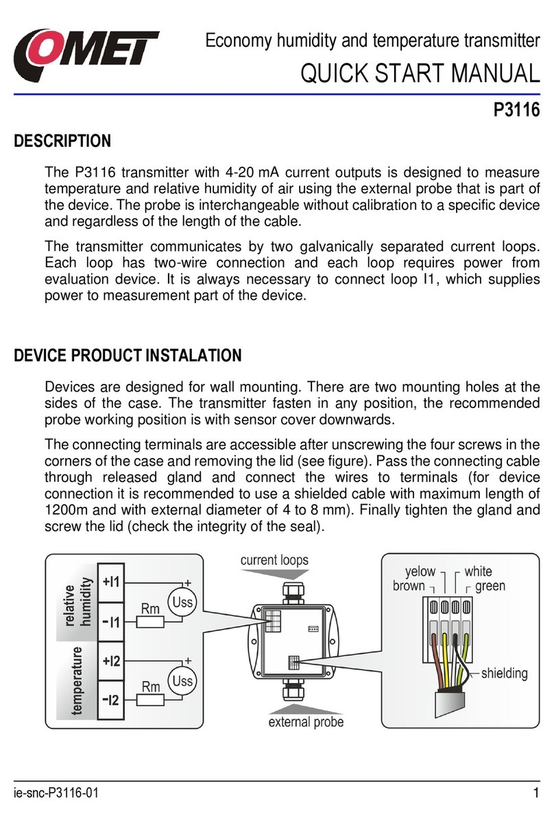 Comet P3116 Manual de instrucciones Comet P3116 Manual de instrucciones