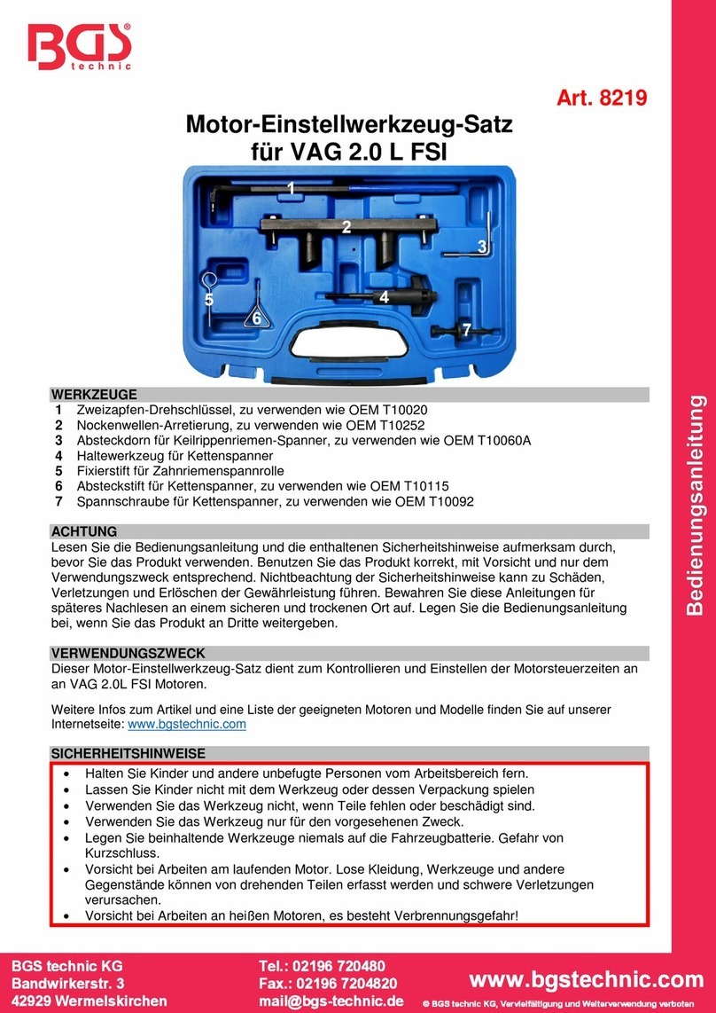 BGS technic 8219 Manual de usuario BGS technic 8219 Manual de usuario