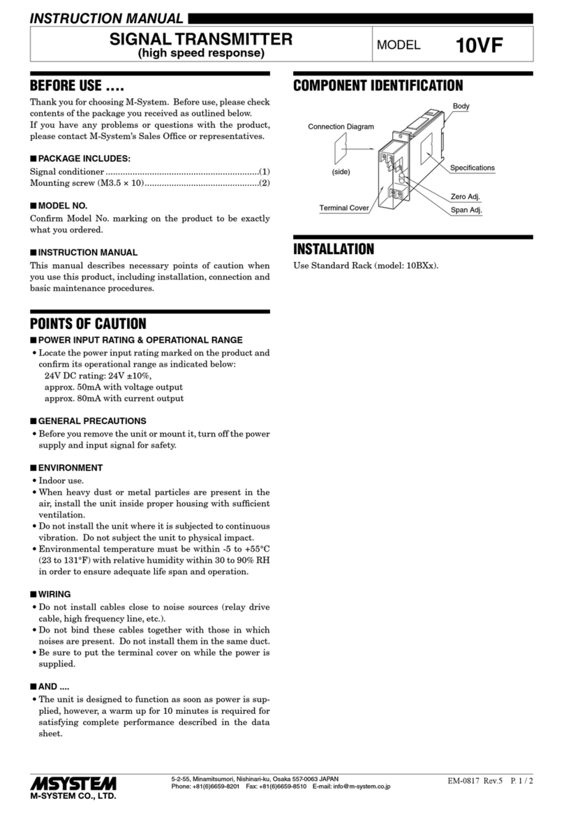 M-system 10VF Manual de usuario