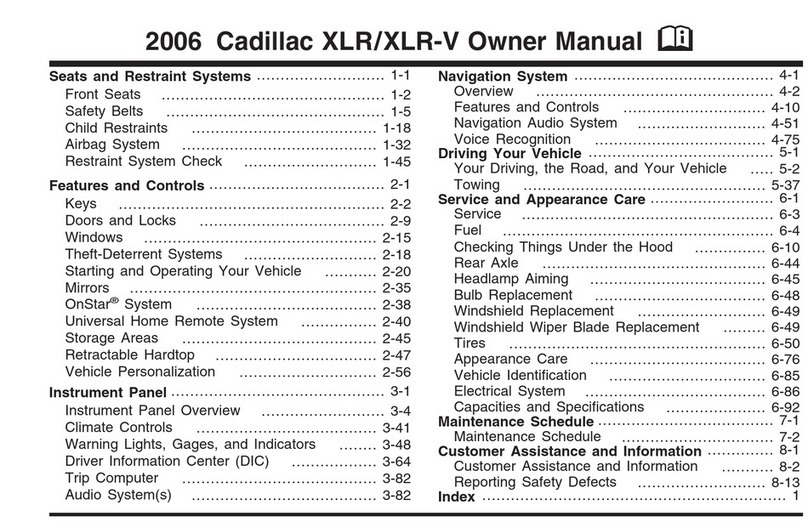 Cadillac XLR-V 2006 Manual de usuario