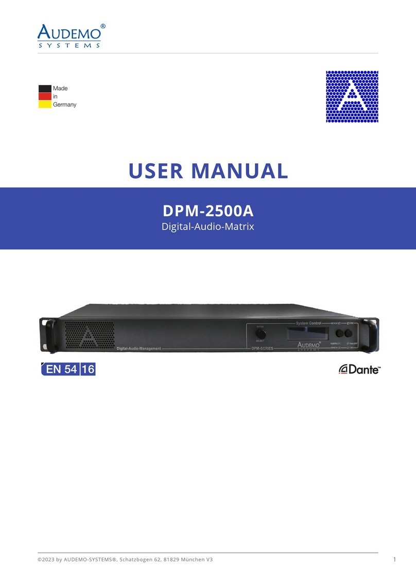 Audemo SYSTEMS Dante DPM-2500A Manual de usuario