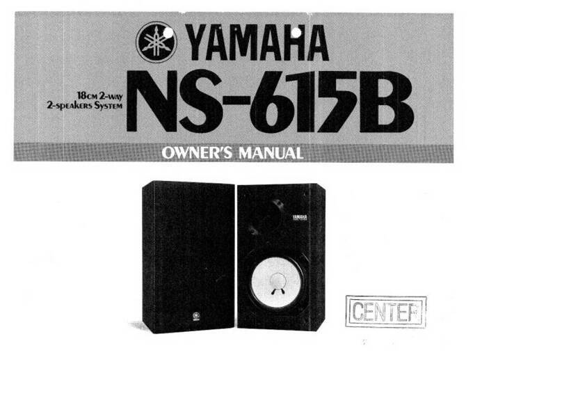 Yamaha NS-615B Manual de usuario