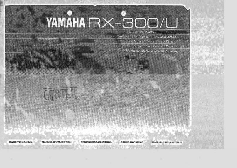 Yamaha RX-300U Manual de usuario