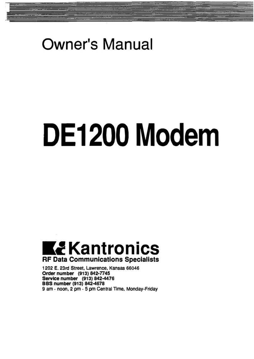 Kantronics DE1200 Manual de usuario