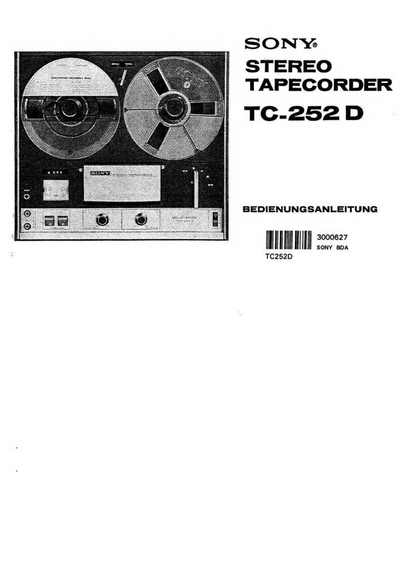 Sony TC-252 D Manual de usuario Sony TC-252 D Manual de usuario