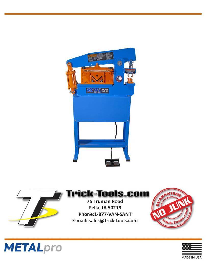 METALpro Ironworker MP5000FS Manual de usuario