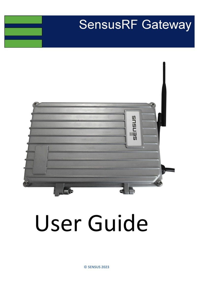 Sensus SensusRF Manual de usuario Sensus SensusRF Manual de usuario