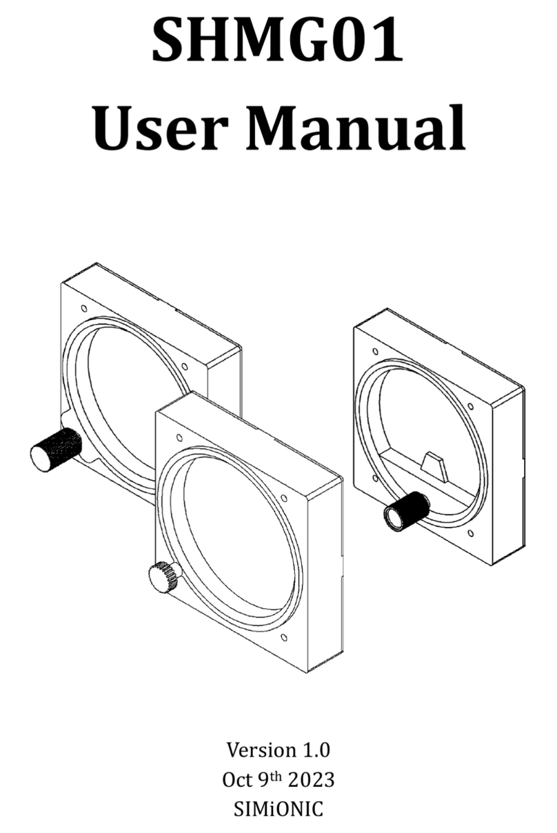 SIMiONIC SHMG01 Manual de usuario