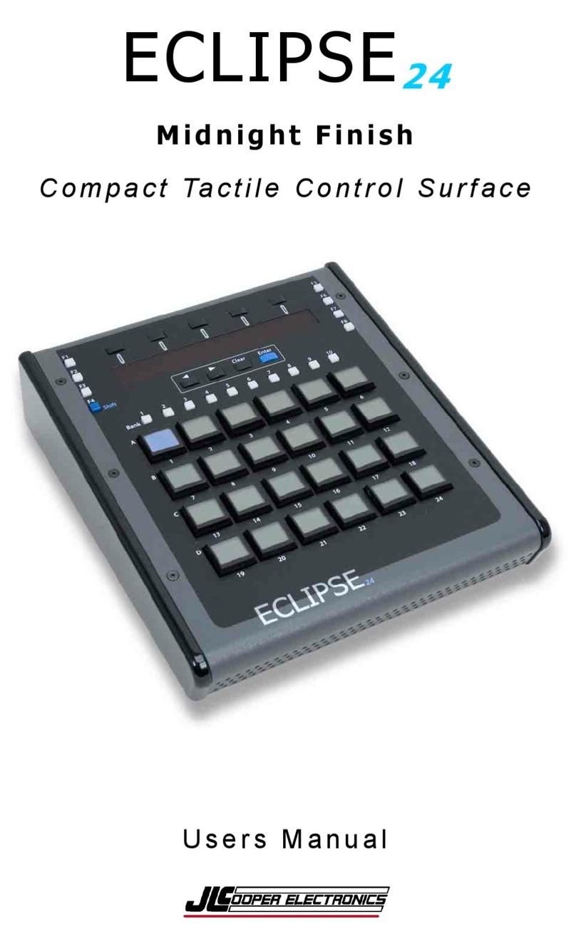 JLCooper Electronics ECLIPSE 24 Midnight Finish Manual de usuario JLCooper Electronics ECLIPSE 24 Midnight Finish Manual de usuario
