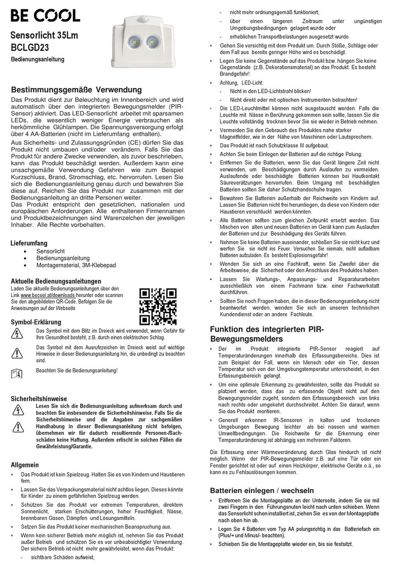 Be Cool BCLGD23 Manual de usuario