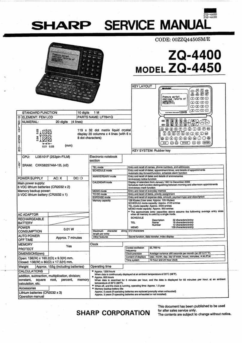 Sharp ZQ-4400 Manual de usuario Sharp ZQ-4400 Manual de usuario