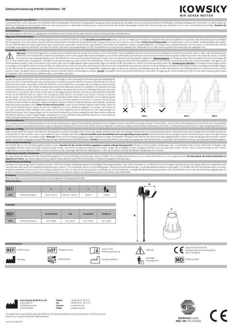KOWSKY 1255 Manual de usuario