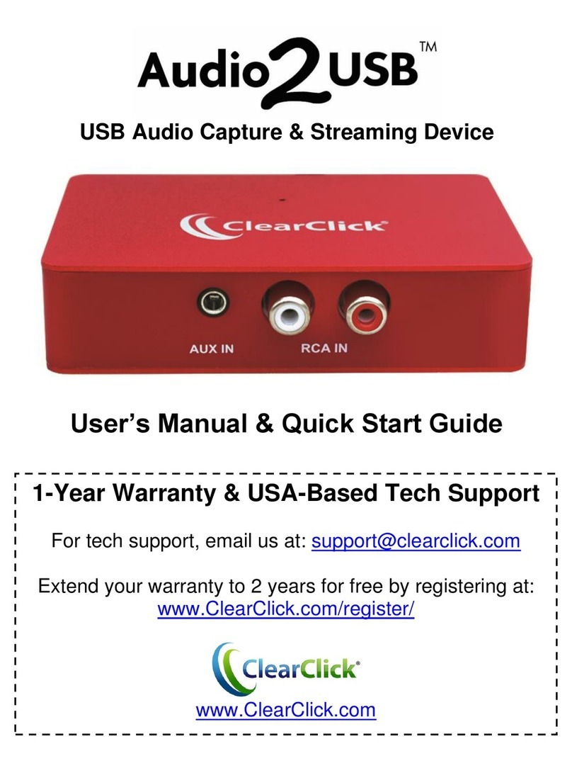 ClearClick Audio2USB Manual de usuario