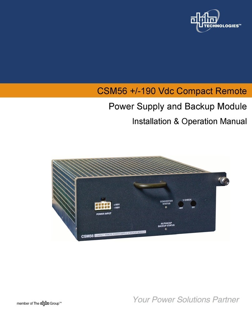 Alpha Technologies CSM56 Manual de usuario