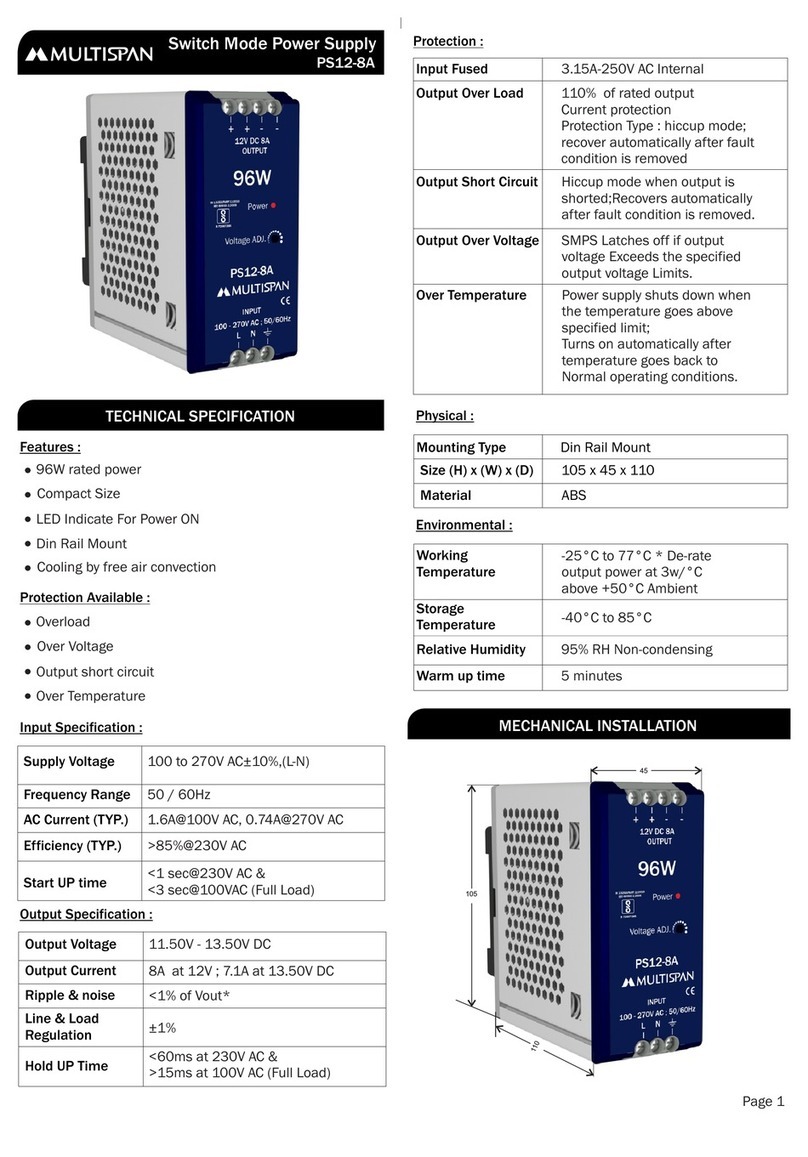 MULTISPAN PS12-8A Manual de usuario