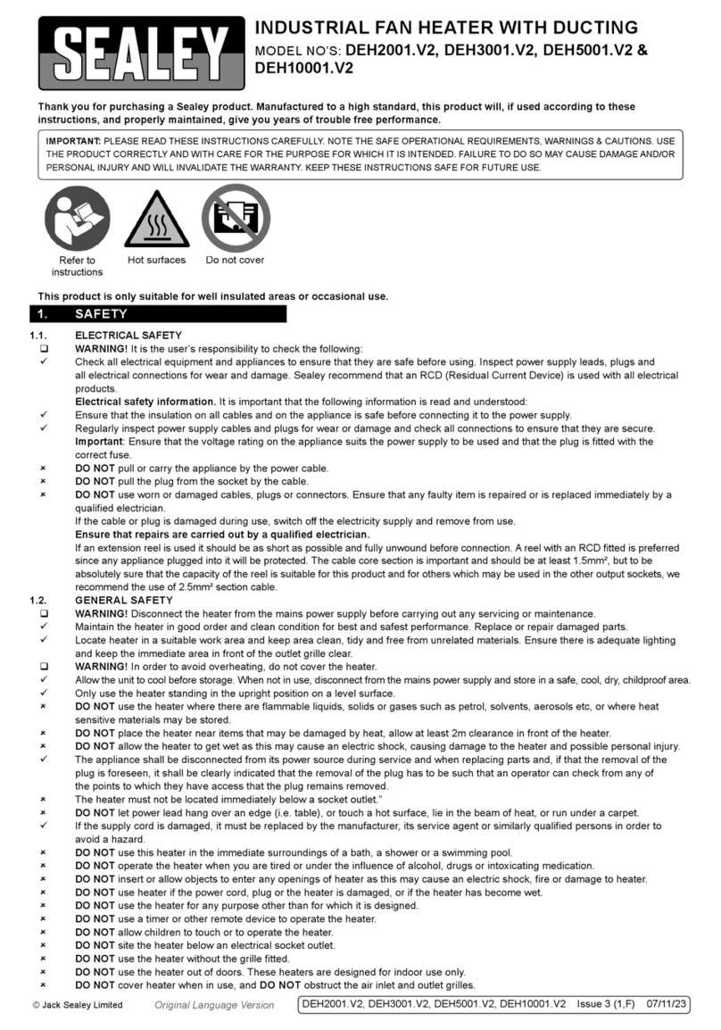 Sealey DEH2001.V2 Manual de usuario