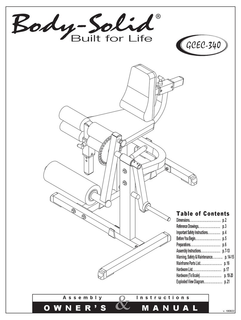 Body Solid GCEC-340 Guía de instalación