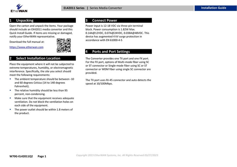 EtherWAN EL42011 Series Manual de usuario