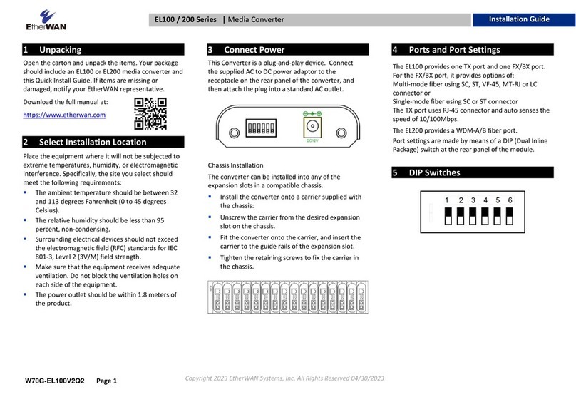 EtherWAN EL100 Manual de usuario