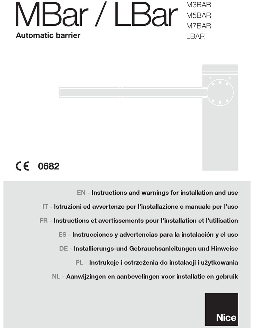 Nice LBar Especificaciones técnicas
