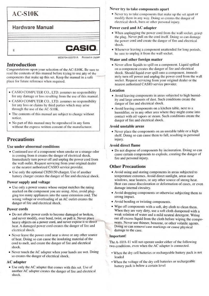 Casio AC-S10K Manual de usuario