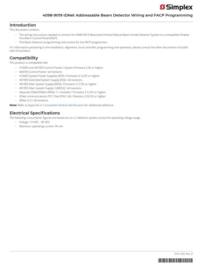 Simplex 4098-9019 Instrucciones de funcionamiento