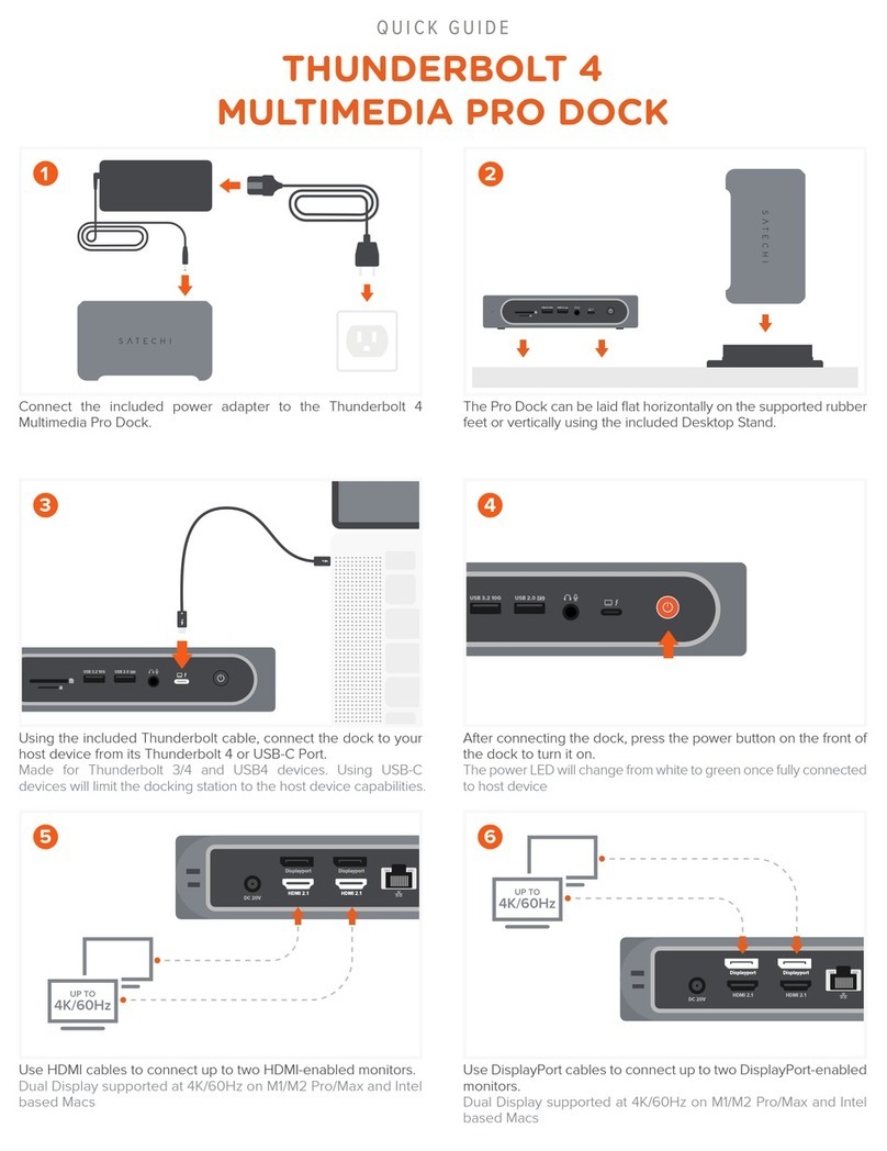 Satechi THUNDERBOLT 4 MULTIMEDIA PRO DOCK Manual de usuario Satechi THUNDERBOLT 4 MULTIMEDIA PRO DOCK Manual de usuario