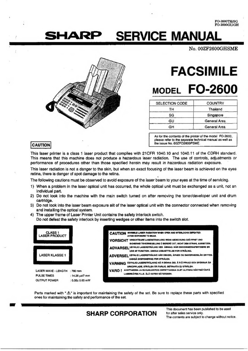 Sharp FO-2600 Manual de usuario
